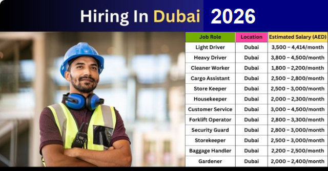 Hiring In Dubai 2026 – Apply Online Now